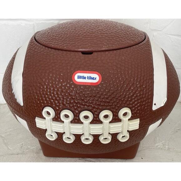 Little Tikes Football Toy Box Chest Tailgating Cooler Party w/ Lid 1975 - Picture 1 of 9